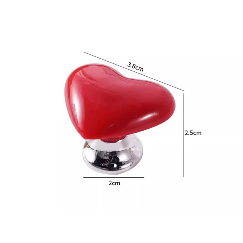 2pcs Handle Toilet Press Button, Heart Shaped Press Tank Push Switch, Toilet Lid Lifter, Practical Bathroom Accessory