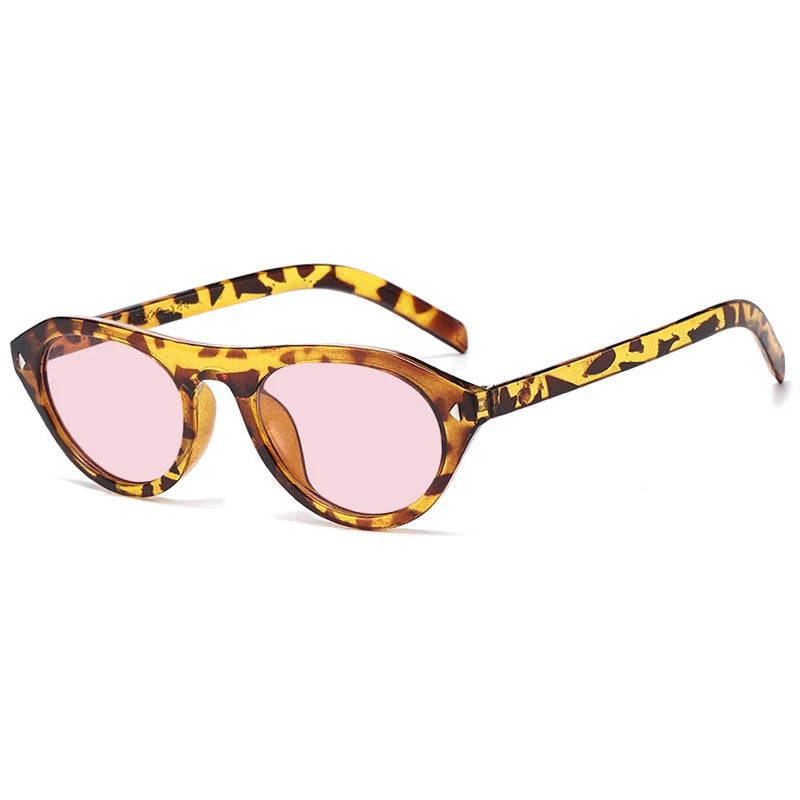 JNPCXI Fashion Cat Eye Sunglasses for Men Women Vintage Punk SunGlasses Men's Unisex Eyewear Steampunk Rivet UV400