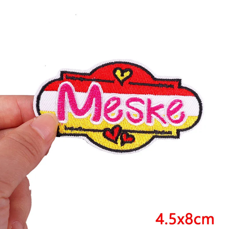 Netherland Oeteldonk Emblem Embroidery Patch Iron On Patches For Clothes DIY Star Heart Carnival For Netherland Embroidery Patch