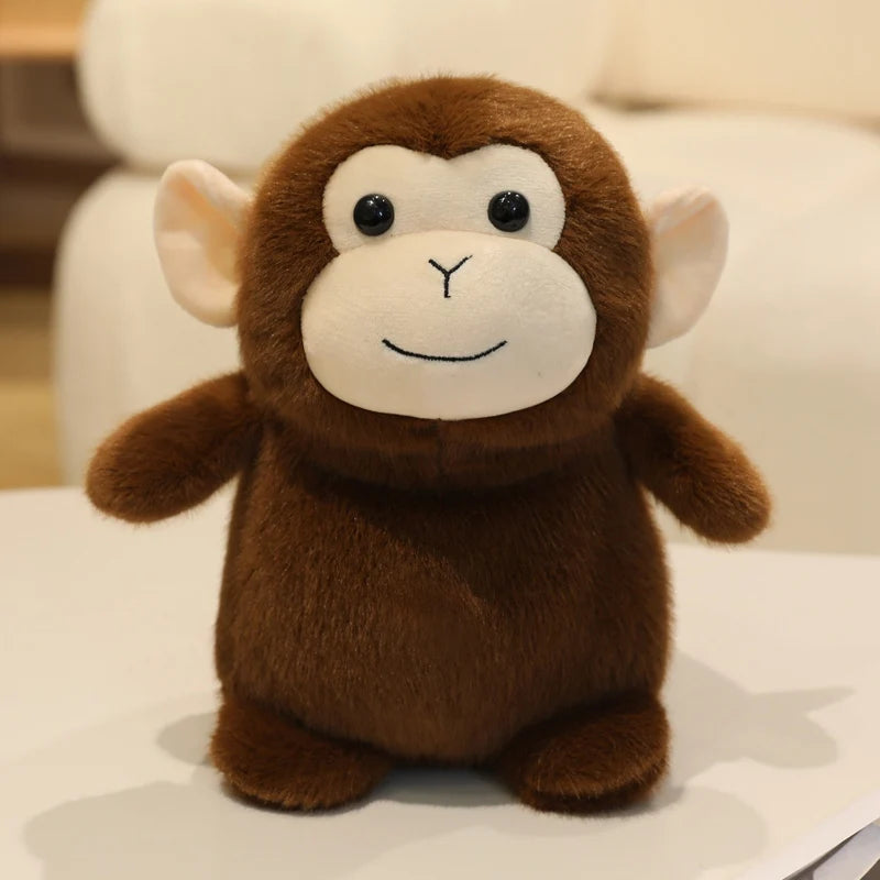 22CM Kawaii Cartoon Forest Animal Koala Hippopotamus Monkey Stuffed Animal Plush Toy Children's Raccoon Fox Handmade Doll Gift