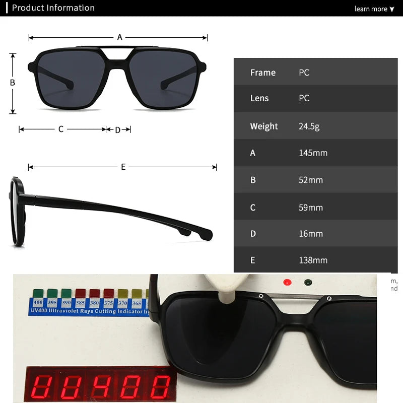 JNPCXI New Vintage Double Bridge Square Pilot Sunglasses Men Luxury Classic Women Green Sun Glass Driving Shades UV400