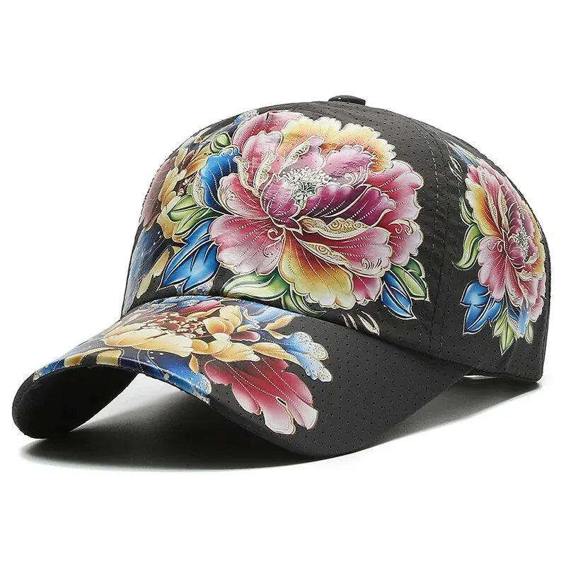 Summer Quick Dry Baseball Cap, Unisex Flower Sun Hats, Style Floral Sun Hats