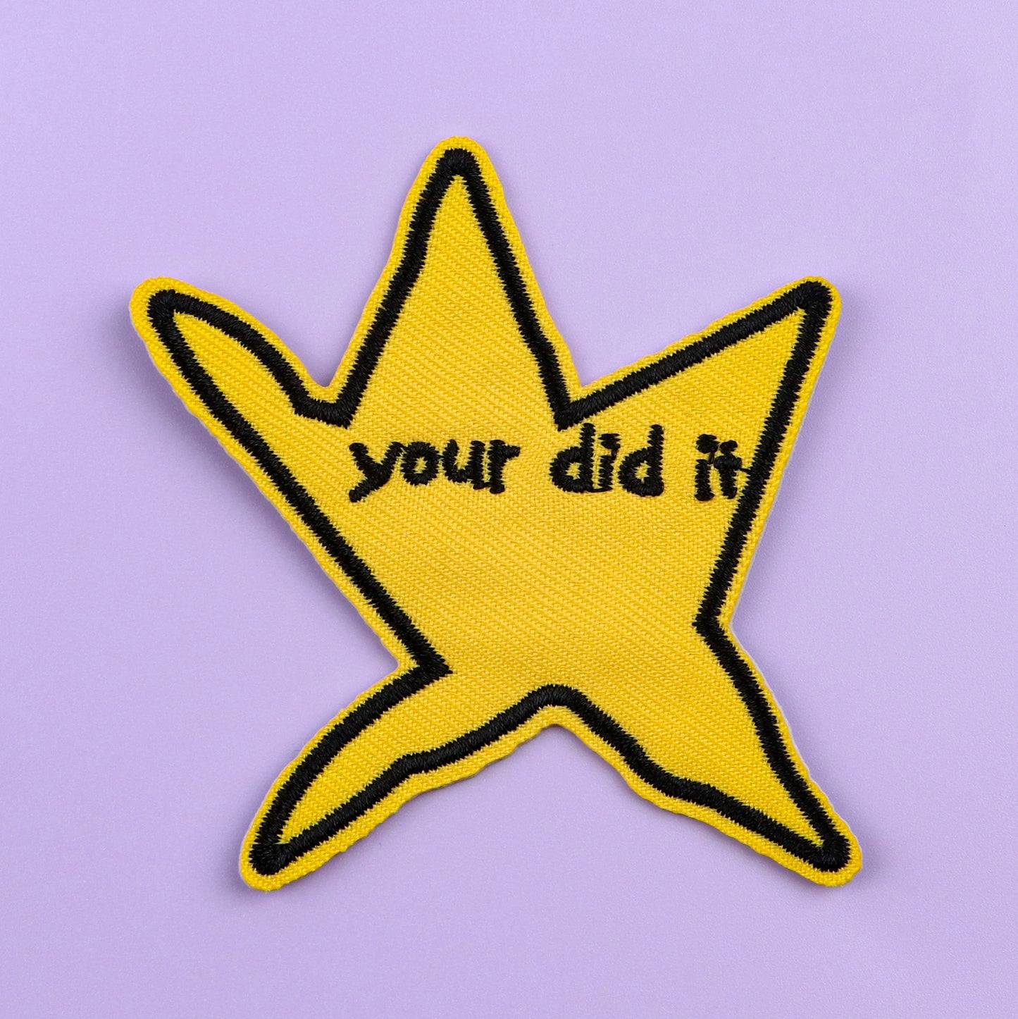 your did it Embroidery Patch Star Quotes Iron On Patches For Clothing Thermoadhesive Patches On Clothes DIY Sew Badges