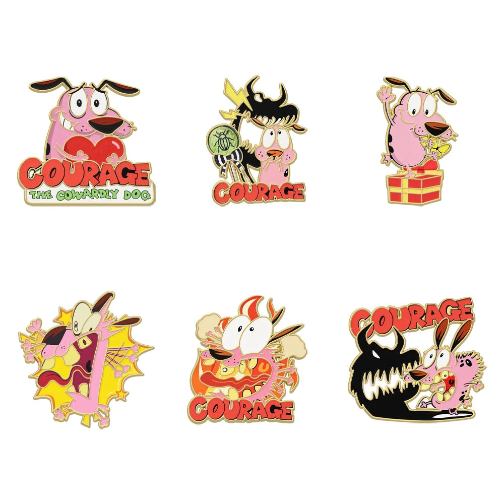 6pc Enamel Pins Metal Lapel Brooch Badges for Backpacks Fashion Jewelry Accessory Gifts