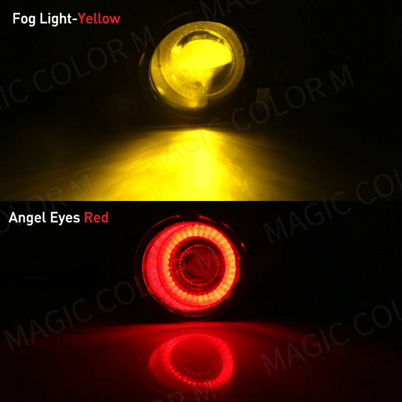 2 Pcs Angel Eye Fog Light For Toyota Highlander Kluger Avalon Prius C-HR CHR Estima 4Runner Car LED Len DRL Daytime Running Lamp