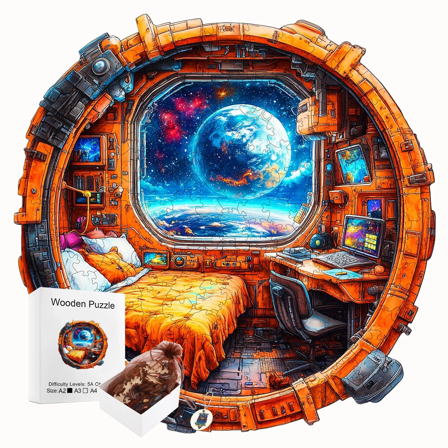 Interesting Unique Wooden Jigsaw Puzzle Magical Style Wooden Decor Christmas and Halloween Gift Toy For Teen And Kid