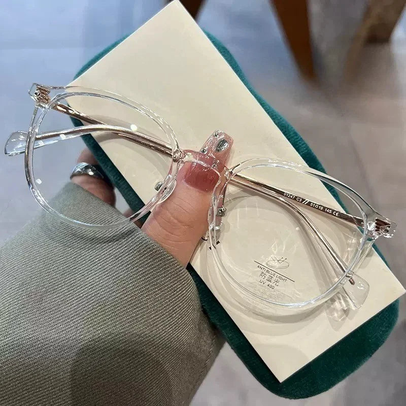 3pcs Women's Fashion Frame Ultra Light Oval Anti Blue Light Glasses Suitable for Daily Office Wear