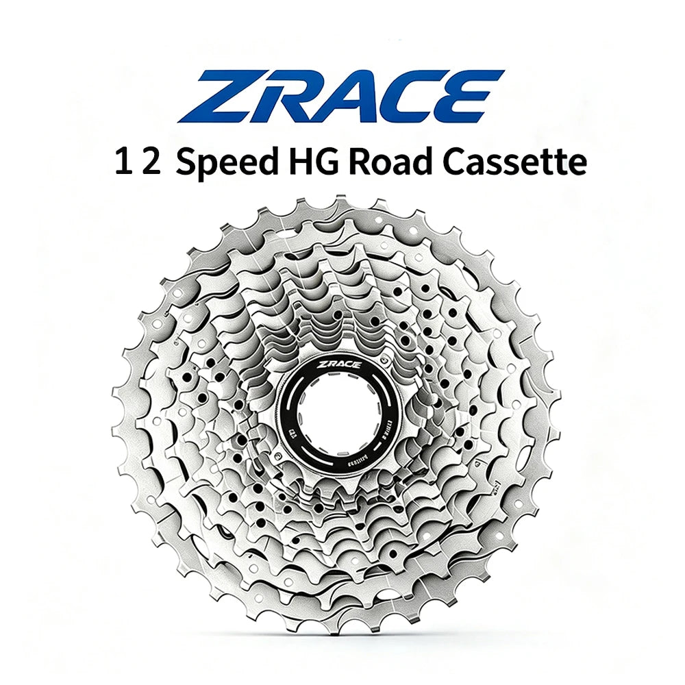 ZRACE 12 Speed Cassette 11-30/32/34T, HG Road Bike Freewheel 12S CNC Steel Sprocket Compatible SM 105 Ultegra