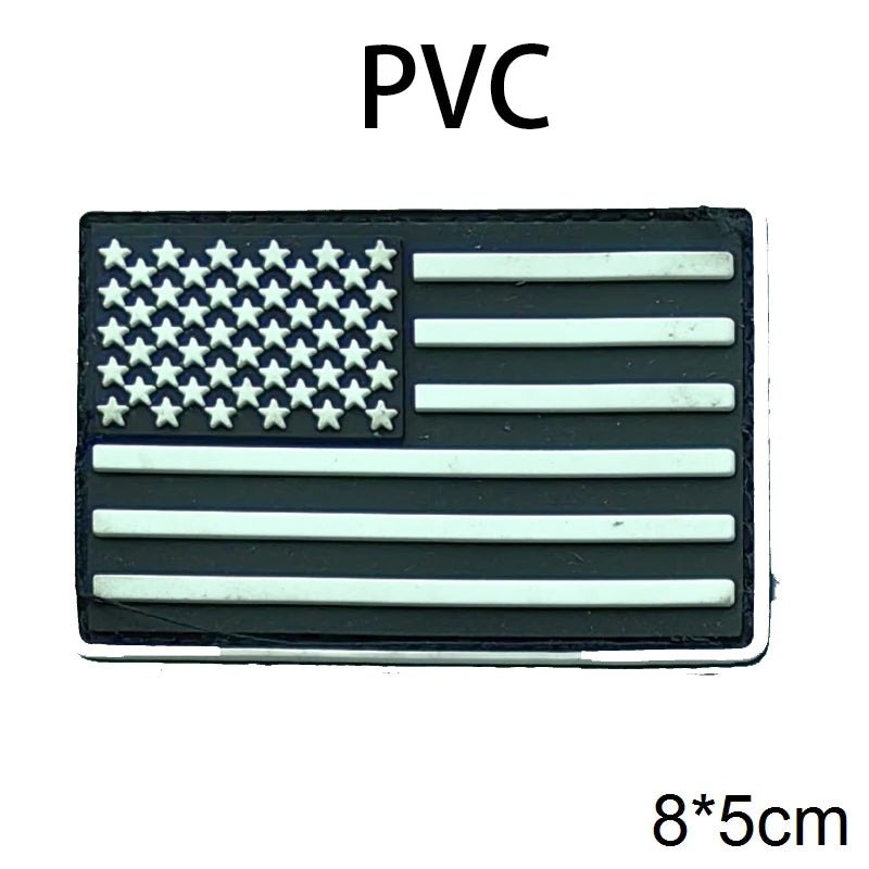 PVC & Embroidered Flag Patches UK Spain France Germany US Russia Tactical Badge