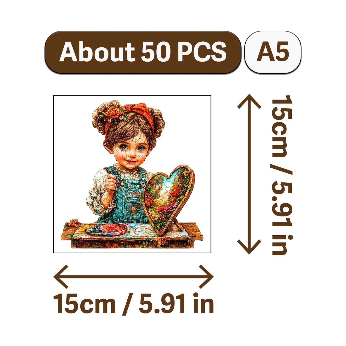 Children and The Queen Wooden Jigsaw Puzzle Wood Home Decor Painting Christmas and Halloween Gift Toy for Teen and Kid