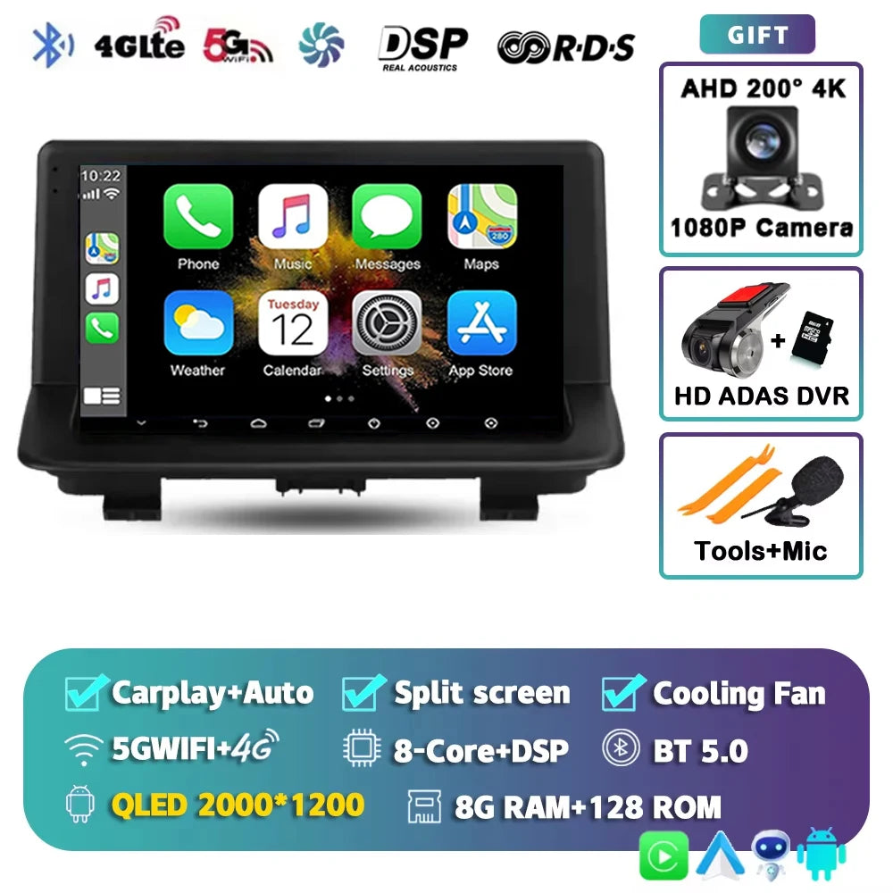 For Audi Q3 1 8U 2011 - 2018 2K 12+256 QLED Android 15 CarPlay Car Radio Multimedia Video Player GPS stereo Head Unit 4G WIFI