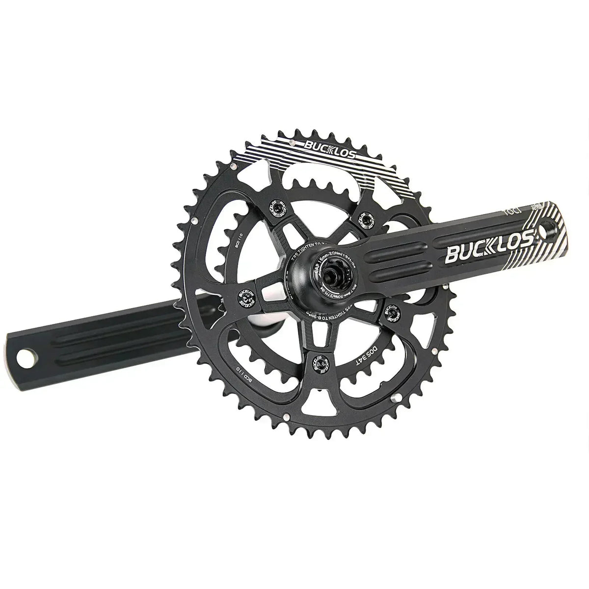 BUCKLOS 5 Bolts 110BCD Road Bike Chainring Lightweight Bicycle Crown 50-34T 52-36T 53-39T for Shimano Sram Crankset