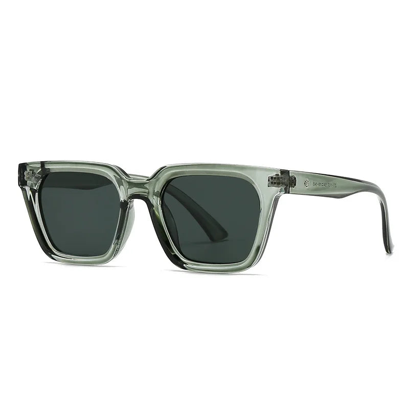 JNPCXI Fashion Square Sunglasses Women Shades UV400 Retro Tea Blue Men Trending Sun Glasses