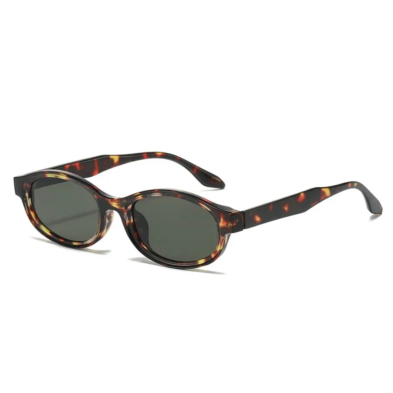 JNPCXI Oval Sunglasses Women Punk Double Color Shades UV400 Retro Men Trending Sun Glasses Clear Lens Frame