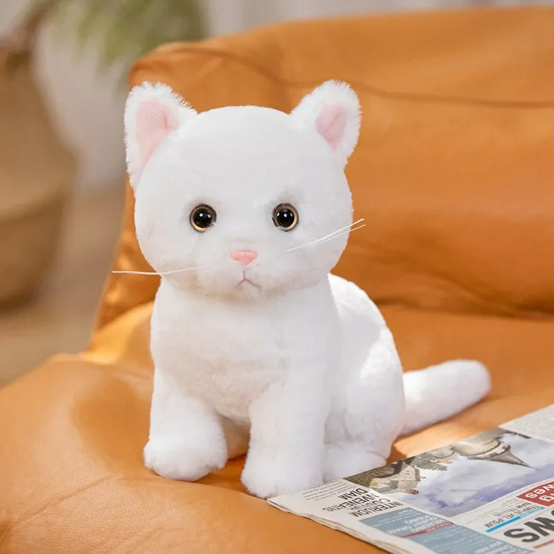 26cm Stuffed Devon Rex Cats Plush Toy Simulation Pastoral Cat Cute Cat Pet Toys Lifelike Home Decor Birthday Gift For Children