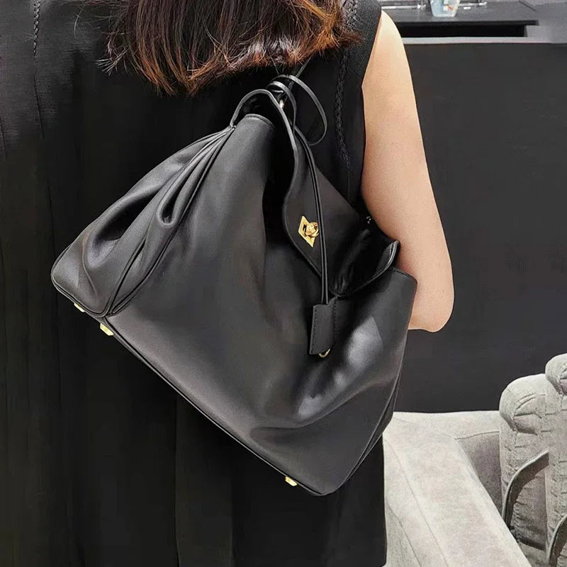 women's Genuine leather Underarm Bag Female luxury designer cowhide shoulder bag Ladies Large Capacity crossbody messenger bag