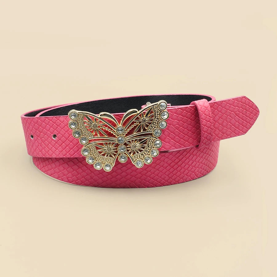 New Retro Metal Hollow Out Fashionable Butterfly Decoration Belt, Versatile Belt for Spicy Girls, Classic Decoration Belt