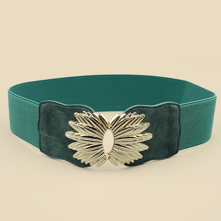 High Elastic Women's Belt Bohemian Elastic Pu Belt Women's Elastic Tight Waist Belt Jeans Dress Elastic Wide Belt