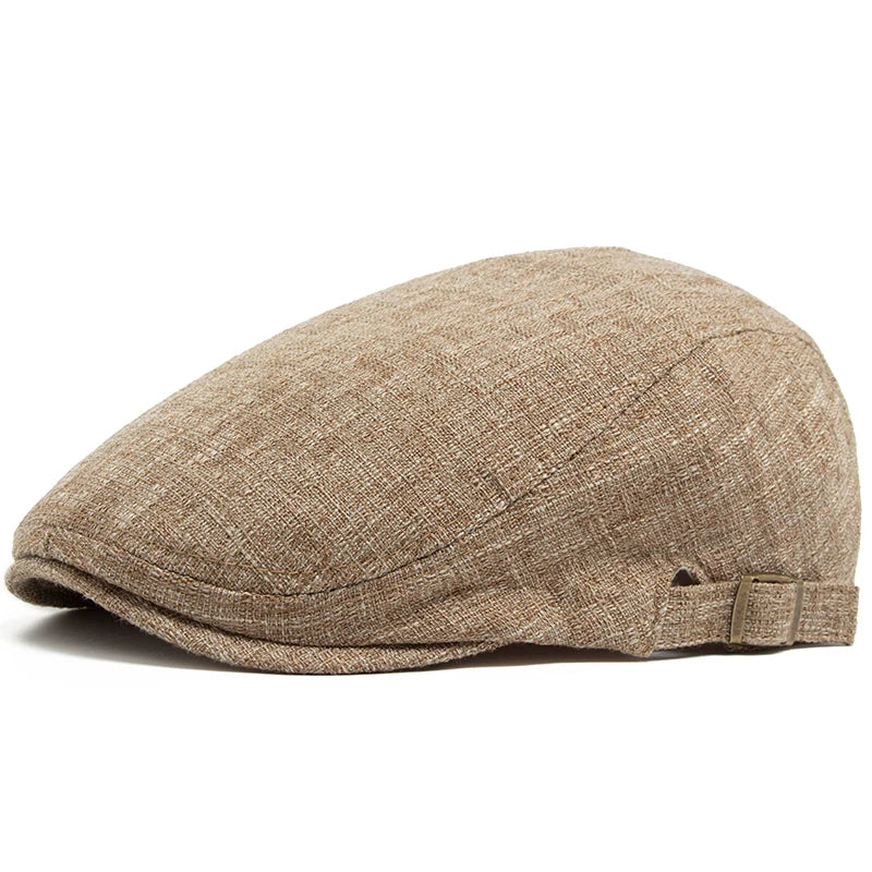 New Summer Thin Double Breasted Beret Fashion Men Vintage Visor Flat Cap Women Hat Berets For Casual Unisex Boina