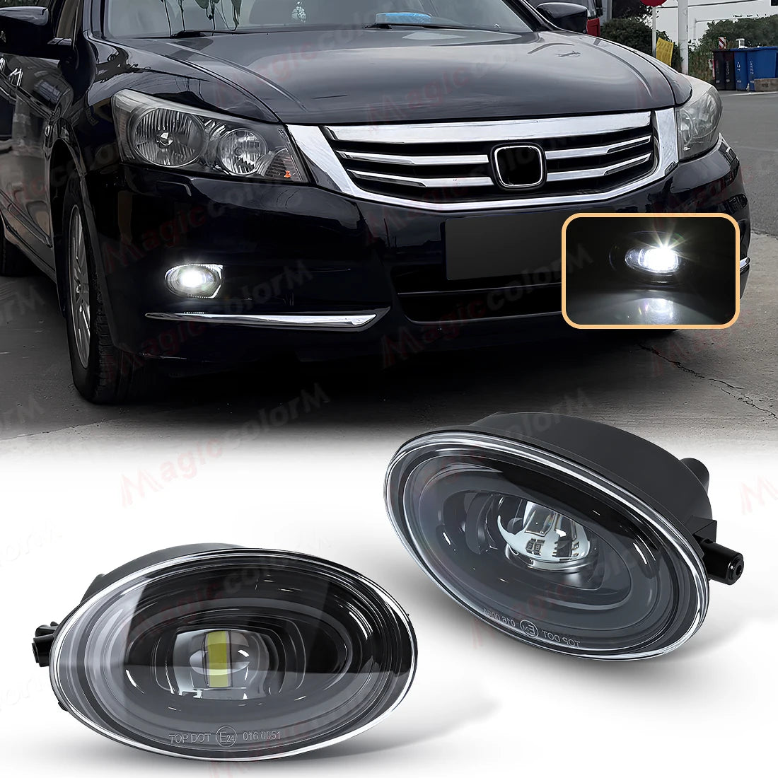 2Pcs LED Fog Lamps Angel Eyes For Honda Accord 2008 2009 2010 2011 2012 2013 For JAZZ FIT 2012-2014 For Civic 2009-2015 DRL 12V