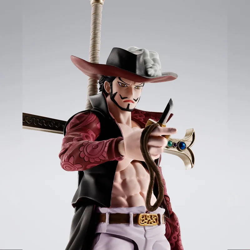 In Stock BANDAI Original Box S.H.Figuarts USOPP LUFFY Dracule Mihawk SHF Action Figure Model Toy Gift for Kid Foam Box Packaging