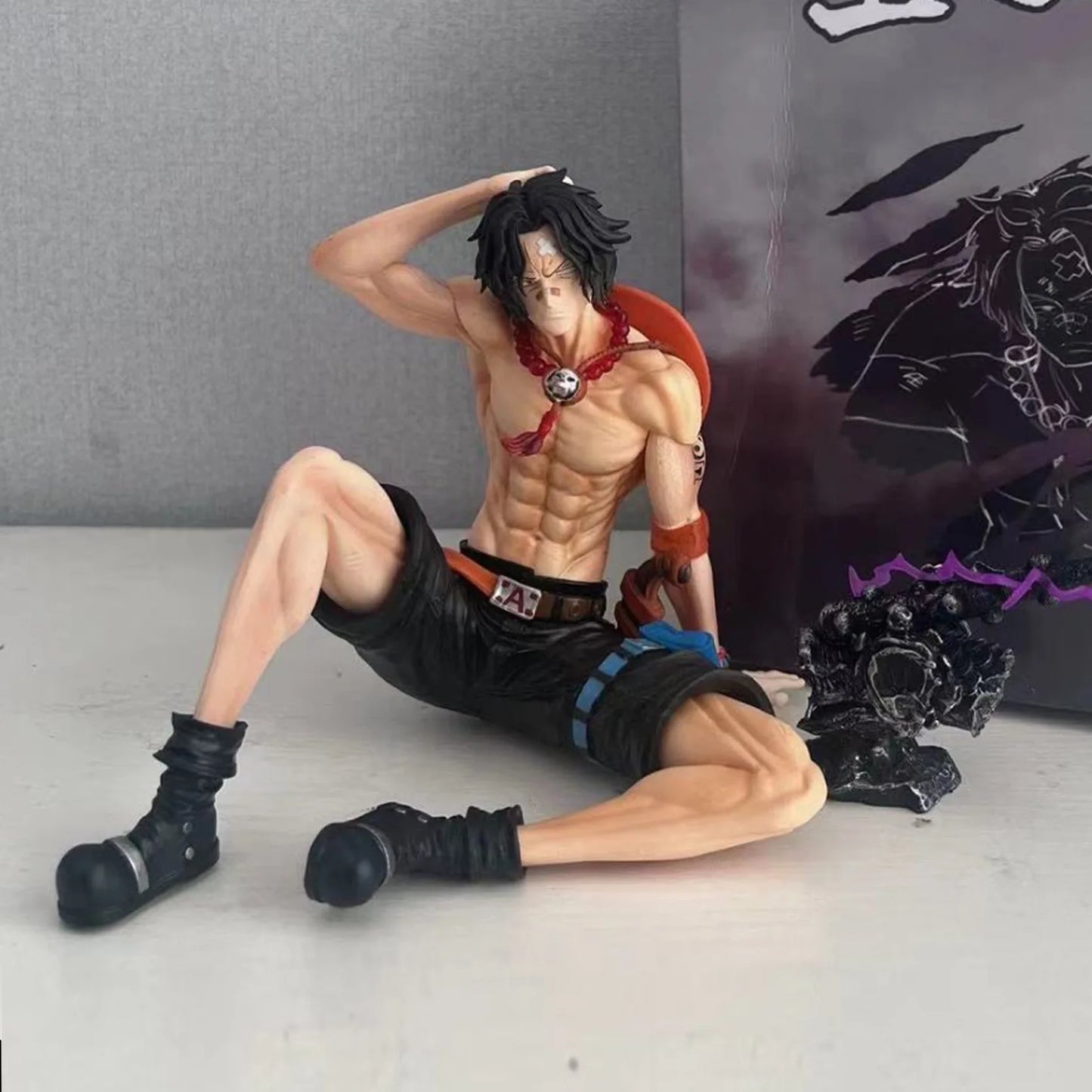 12cm 5-inch One Piece Ace Anim Tired Ace Action Figure PVC Hassaikai Statue