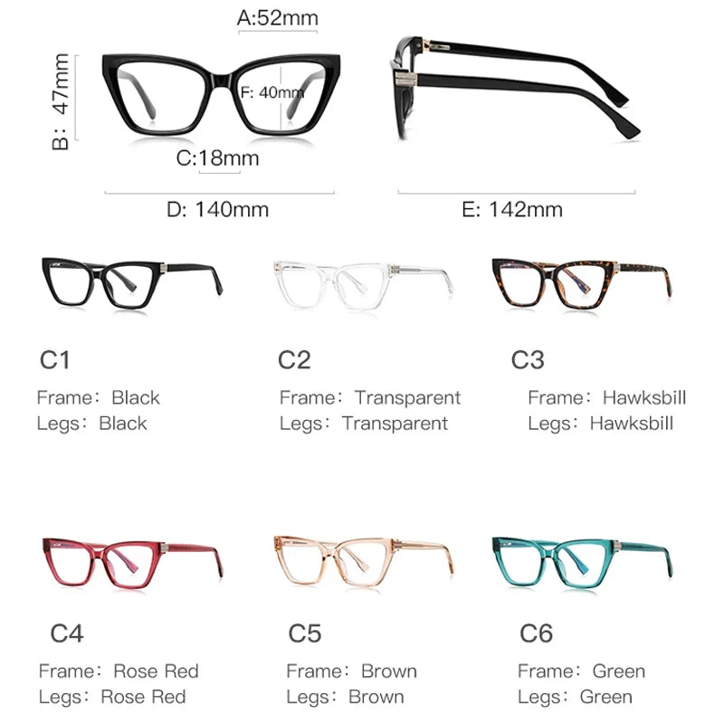 JNPCXI New TR90 Anti-Blue Light Retro Women Glasses Frames Gradient Tea Optical Eyeglasses Frame