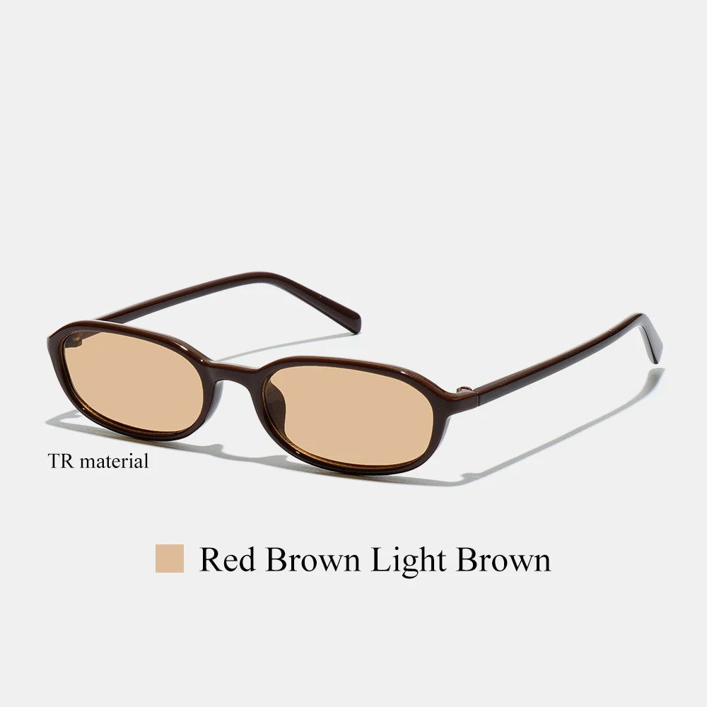 Ruiao 2026 Small Oval Sunglasses Women Y2K Retro TR Ultra Light Vintage Designer Style UV400 Fashion Punk Outdoor Shades