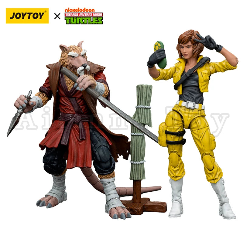 JOYTOY 1/18 Action Figure Turtles Splinter April O'Neil Anime Toy