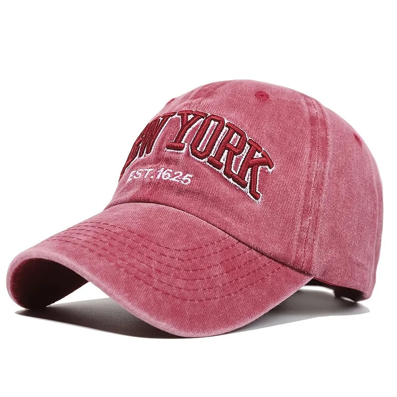 NEW YORK Embroidery Baseball Caps, Outdoor Casual Sun Hats ,Sports Washed Hats