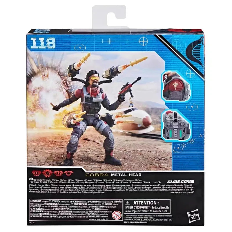 Original Hasbro G.I. Joe Classified Series 118 Iron Grenadier Cobra Metal Head Action Figure Collection Toys Ornaments
