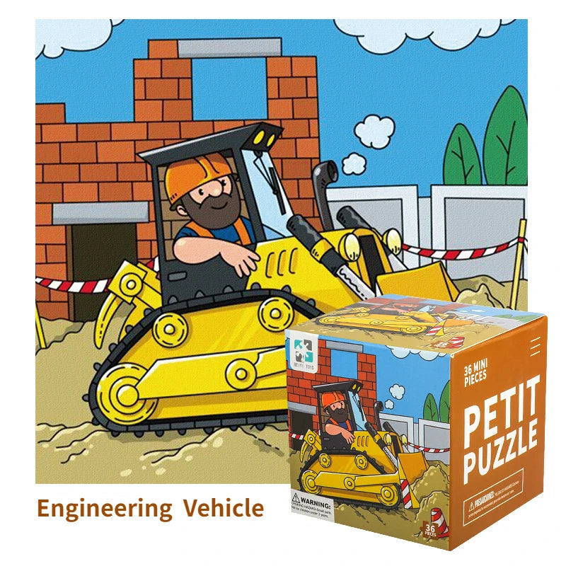 36 Pieces of Children's Paper Mini Cartoon Puzzles Educational Toys Kindergarten Prizes Birthday Gifts English Packaging