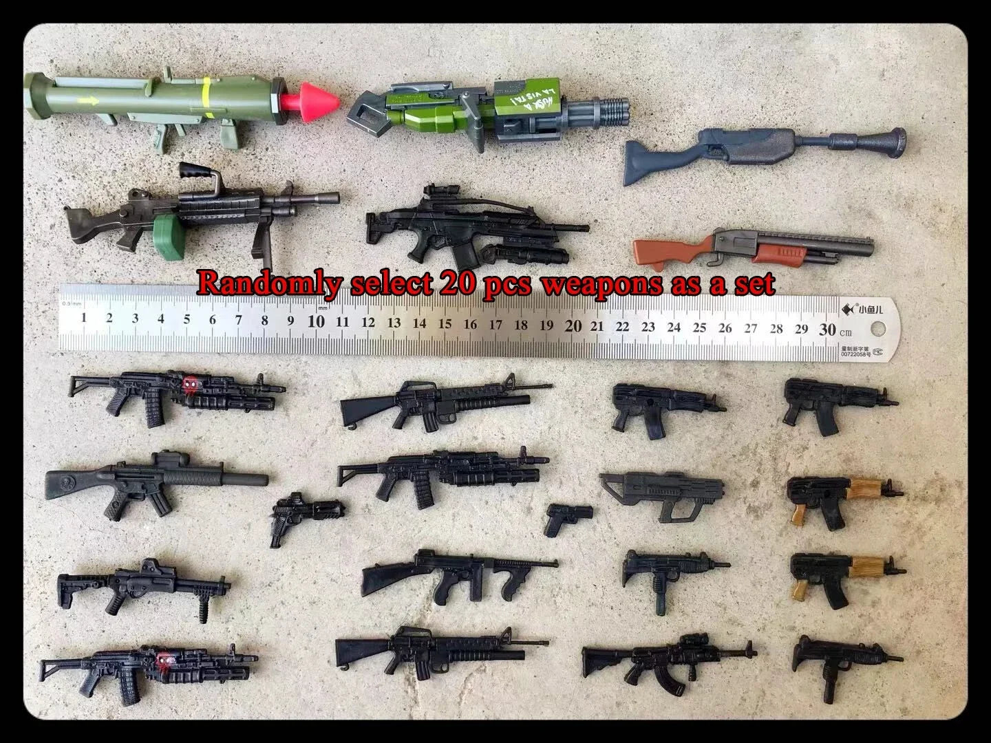 Lot of Random Sword Machine Guns Weapons Weapon Suit for 6" Scale Action Figure