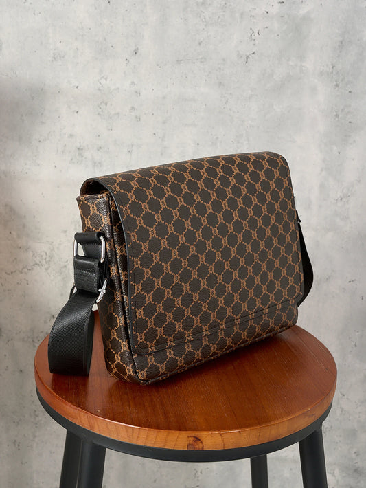 Simple Casual Flap Crossbody Bag Business Work Commuter Portable Shoulder Bag