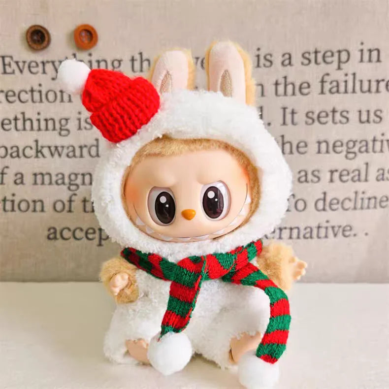 Labubu Clothes For 15-17CM I II III Labubu Outfits Mini Plush Cotton Idol Doll Universal Clothing  Party Accessories Gifts