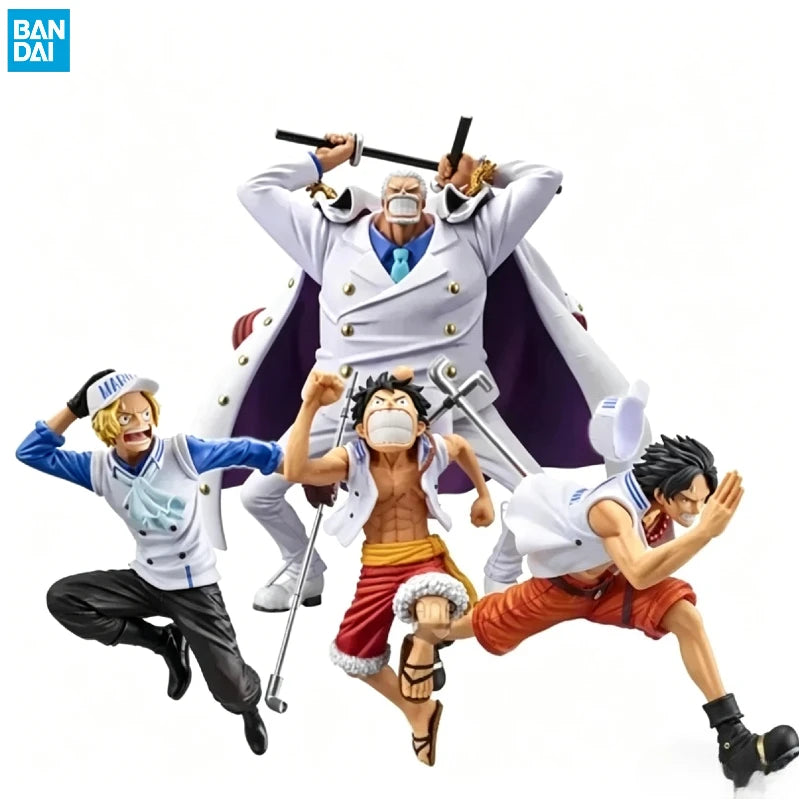 【IN STOCK】Original Banpresto One Piece Running Brothers & Garp Luffy Ace Sabo Garp 17cm Figure PVC Collectible Model