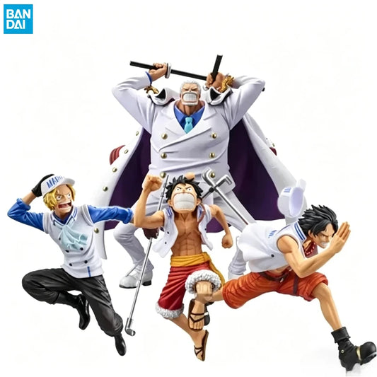 【IN STOCK】Original Banpresto One Piece Running Brothers & Garp Luffy Ace Sabo Garp 17cm Figure PVC Collectible Model