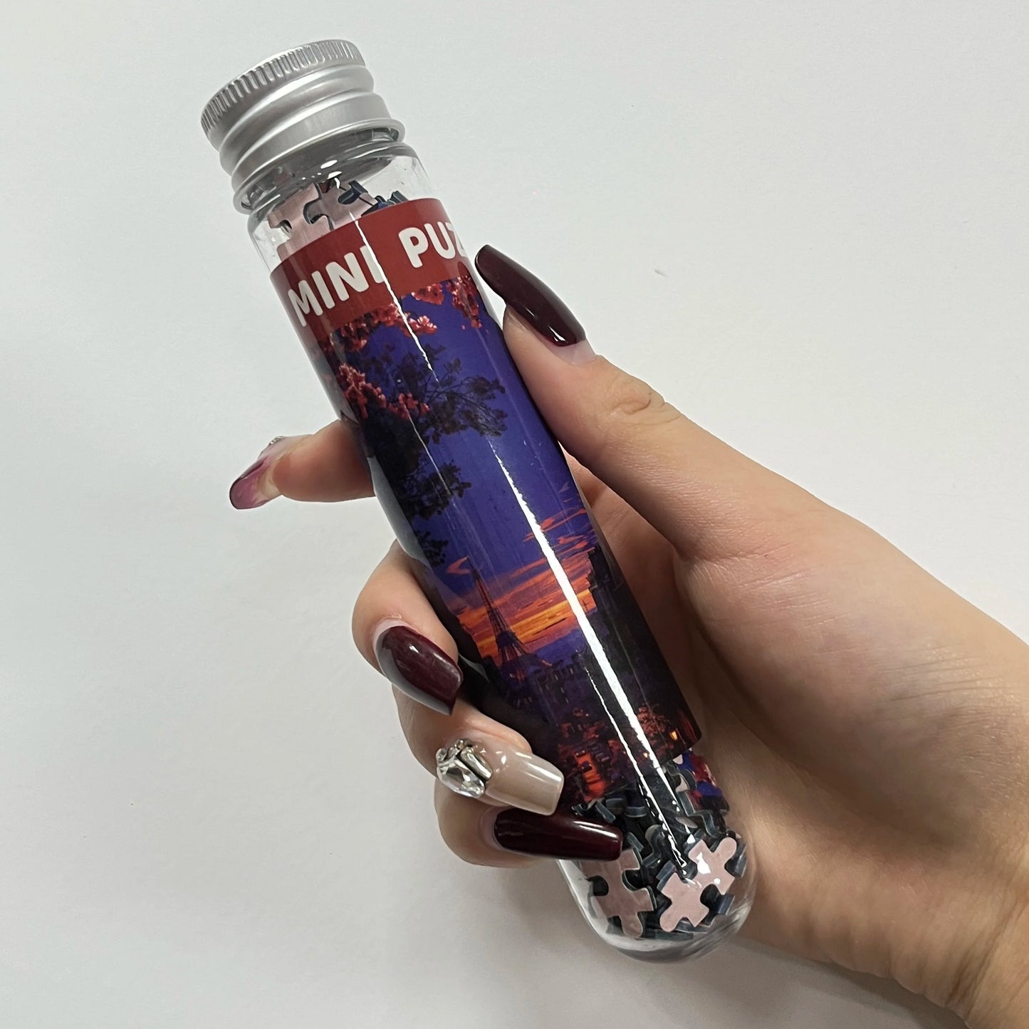 150 Pieces "Night in Paris" Mini Test Tube Puzzle Adult Cartoon Puzzle Toy Mini 150pcs  Mini Size Puzzle Friends Loves Gift