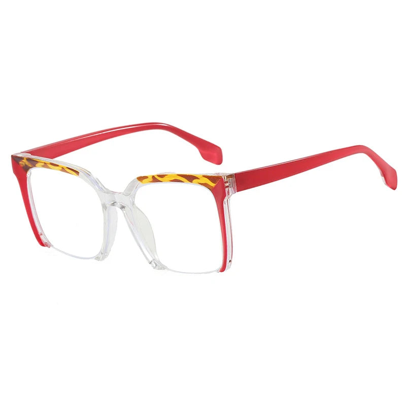 JNPCXI New Retro Semi-rimless Square Women Anti-Blu-Ray Glasses Frame Fashion Men Optical Frame Computer Glasses