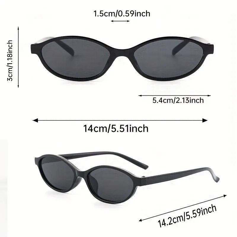 1 Pair of Women's Fashionable Oval Frame Glasses