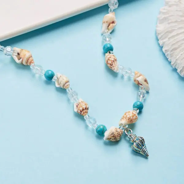 Bohemian Cowrie Shell Necklace for Women Summer Beach Choker Conch Starfish Pendant Beads Collar Boho Holiday Jewelry Gift 2026
