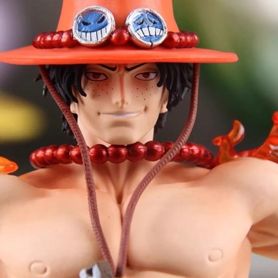 27cm Lx One Piece Ace Spread Arms Cross Anime Figure Model Gk Statue  Collection