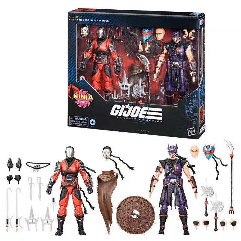 Original Hasbro G.I. Joe Classified Series #160 Cobra Ninjas Slice Anime Figure Model Toys Collection
