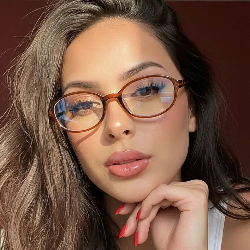 JNPCXI New Small Oval Sunglasses Women Fashion Leopard Shades UV400 Retro Rivets Men Punk Sun Glasses
