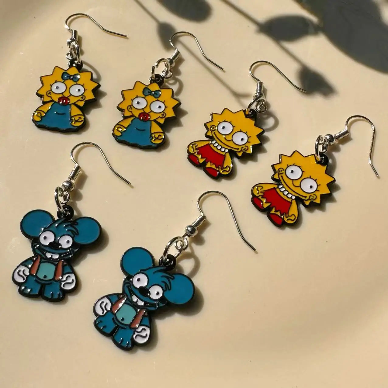 4/3/7 Pairs NEW Cute  alloy Cartoon Earrings Set for Women Girls Ear Piercing Fashion Party Jewelry Gift