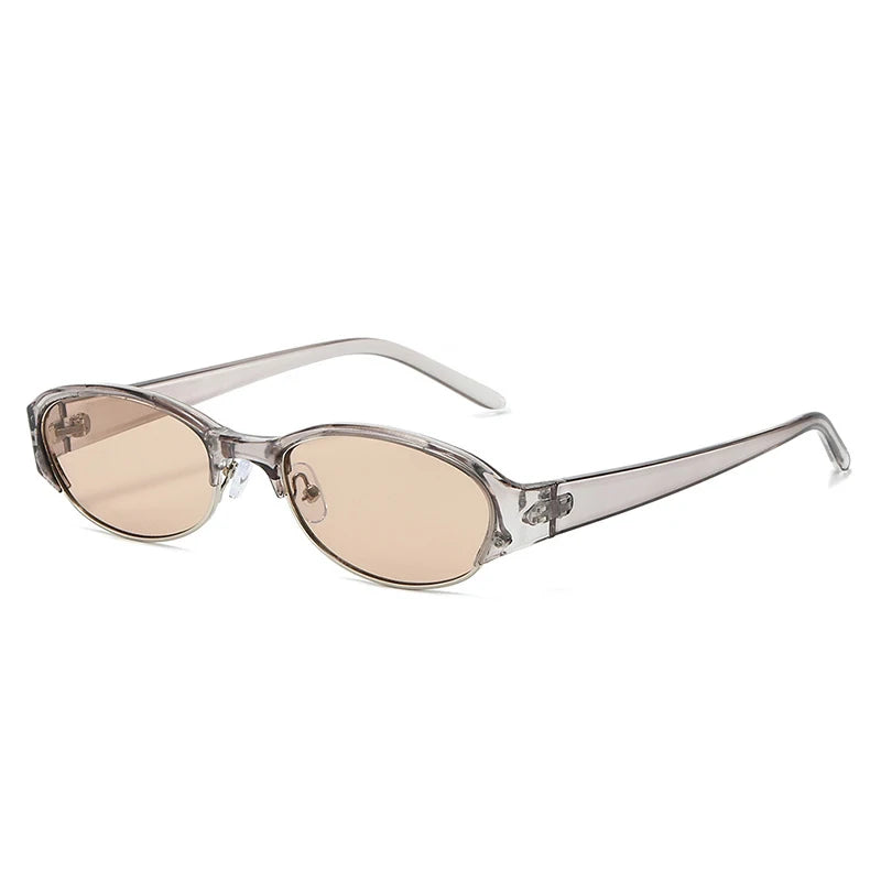 JNPCXI New Ins Popular Fashion Oval Sunglasses Women Retro Punk Shades UV400
