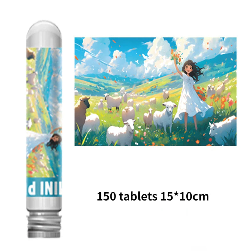 150pcs Mini Puzzle Adult Edition High Difficulty Super Difficult 150 Pieces Pocket Test Tube Advanced Puzzle Adult Puzzle Jigsaw