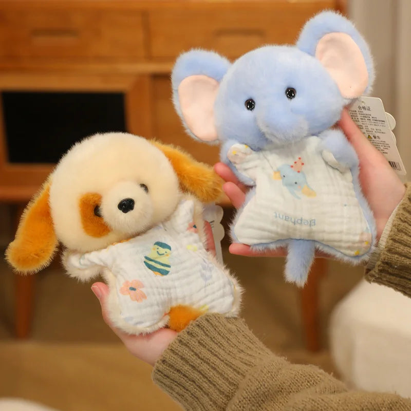 Good Quality and Cute Bean Bag Plush Toy  Cartoon Animal Doll Monkey Frog Cat Fox Panda Furry Forest Animals Doll Birthday Gift