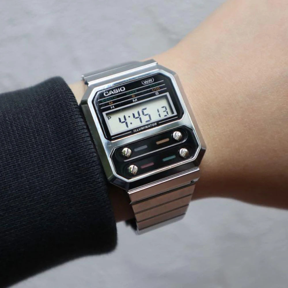 Casio A100WE-1A/7B Men's Watch luxury fashions, Calculator Model Personalized