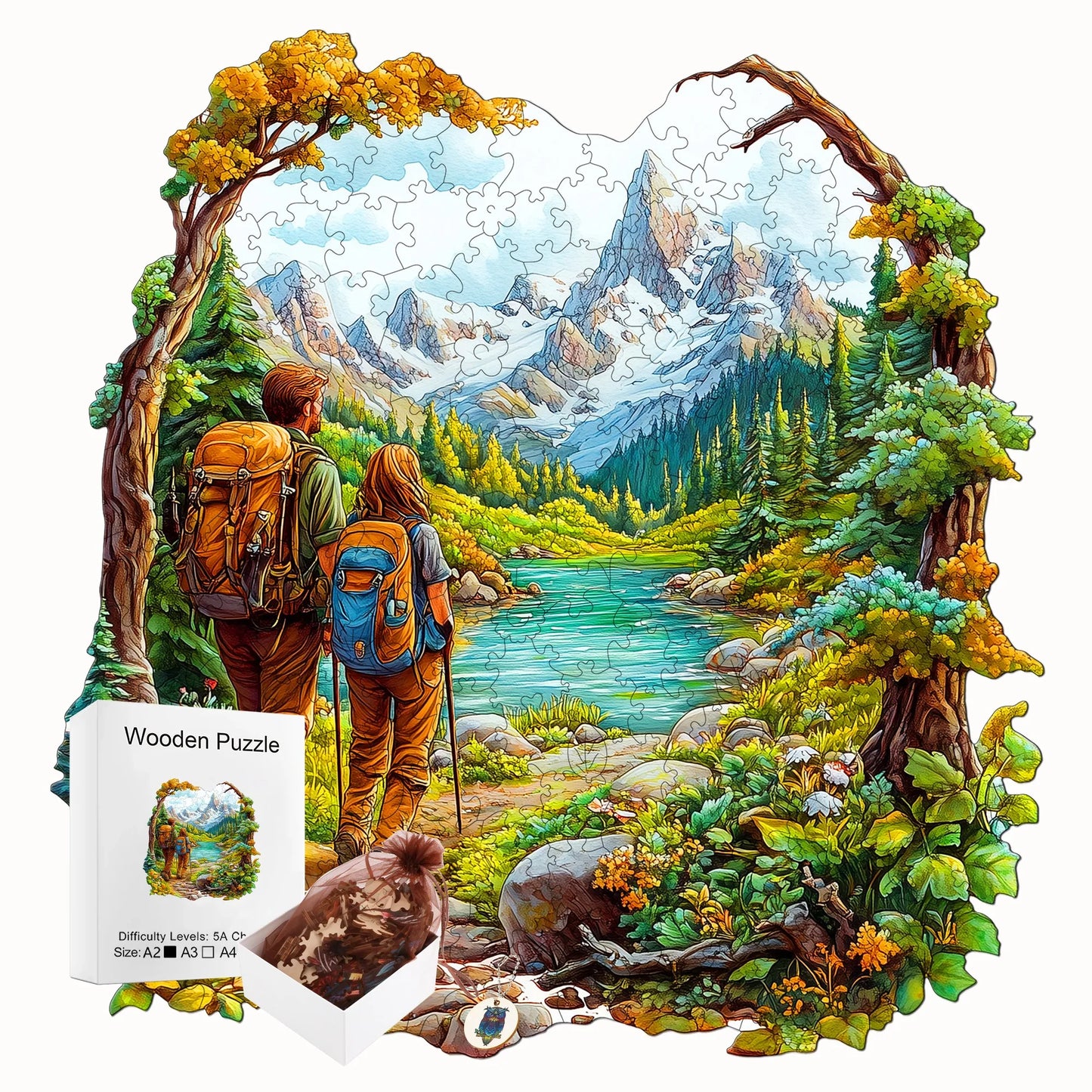 Exquisite Unique Wooden Jigsaw Puzzle Home Wood Decor Christmas and Halloween Gift Toy for Teen and Kid